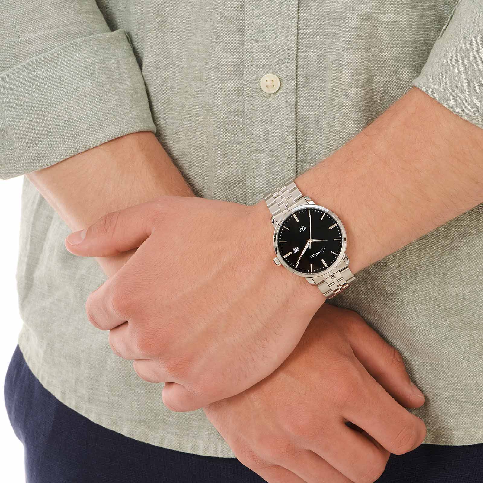 Moretime herrklocka - svart/stålband, 40mm