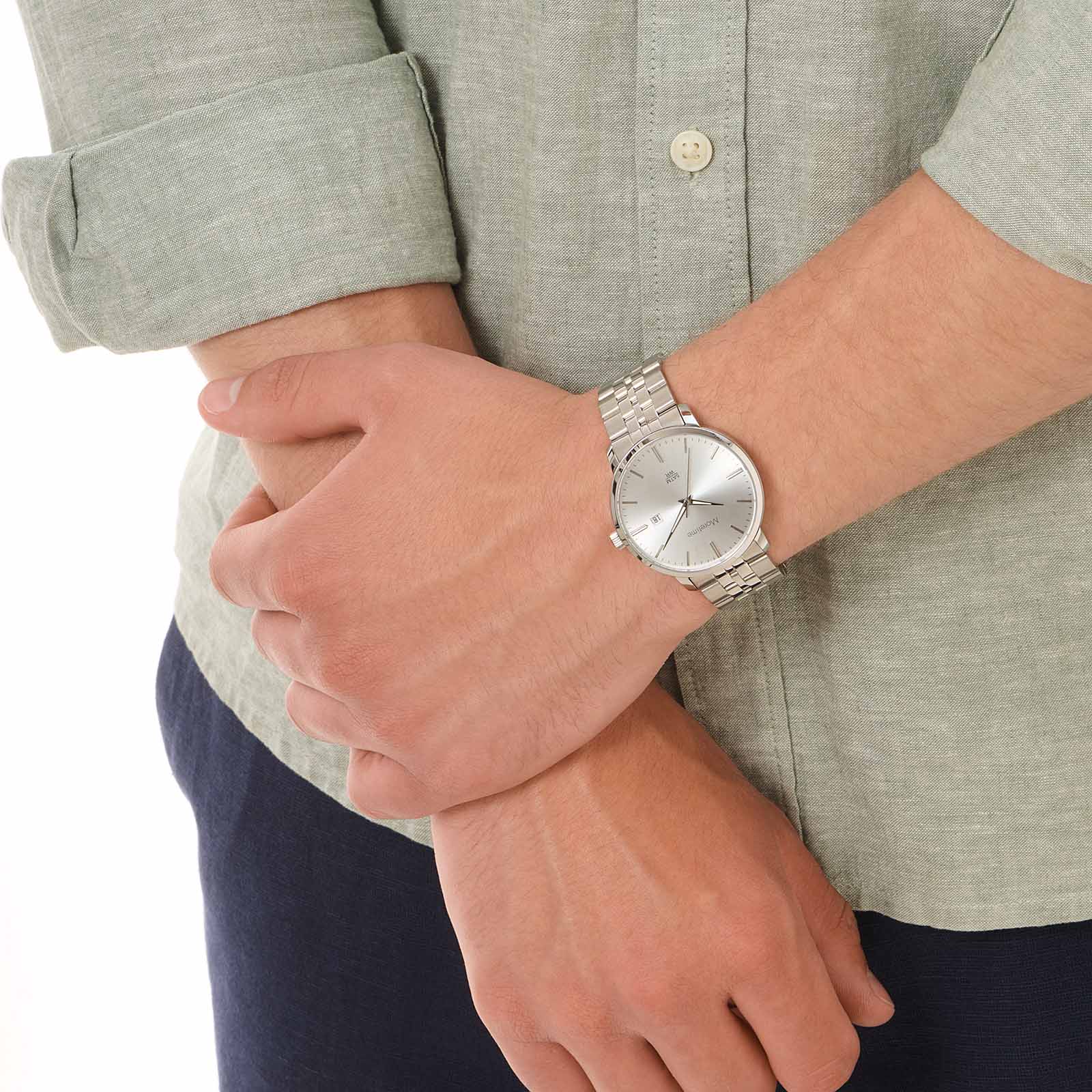 Moretime herrklocka - silver/stålband, 40mm