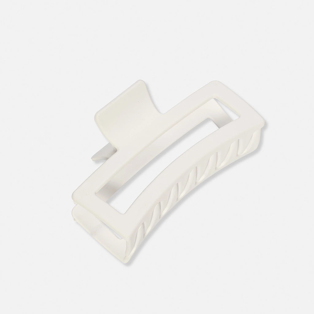 Vit hårklämma 13 cm