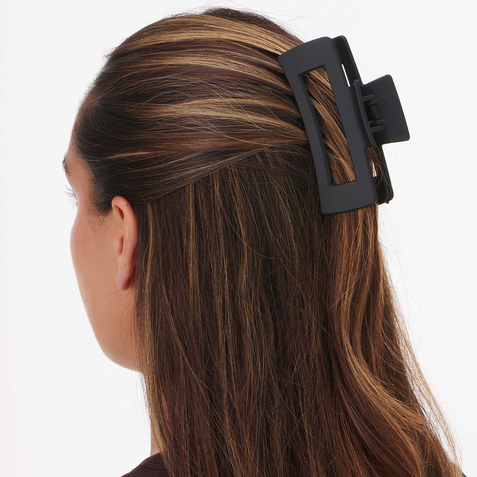 Svart hårklämma 10 cm