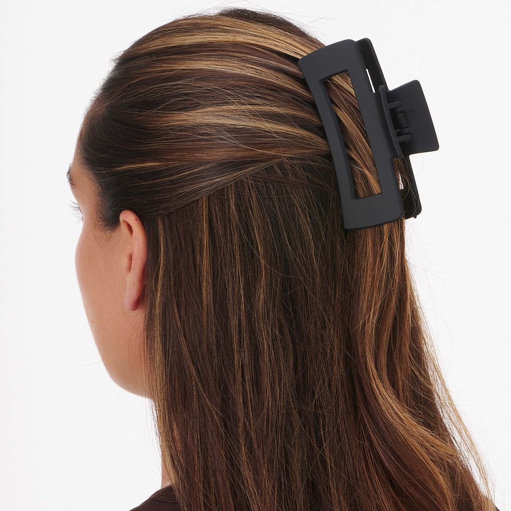 Svart hårklämma 10 cm