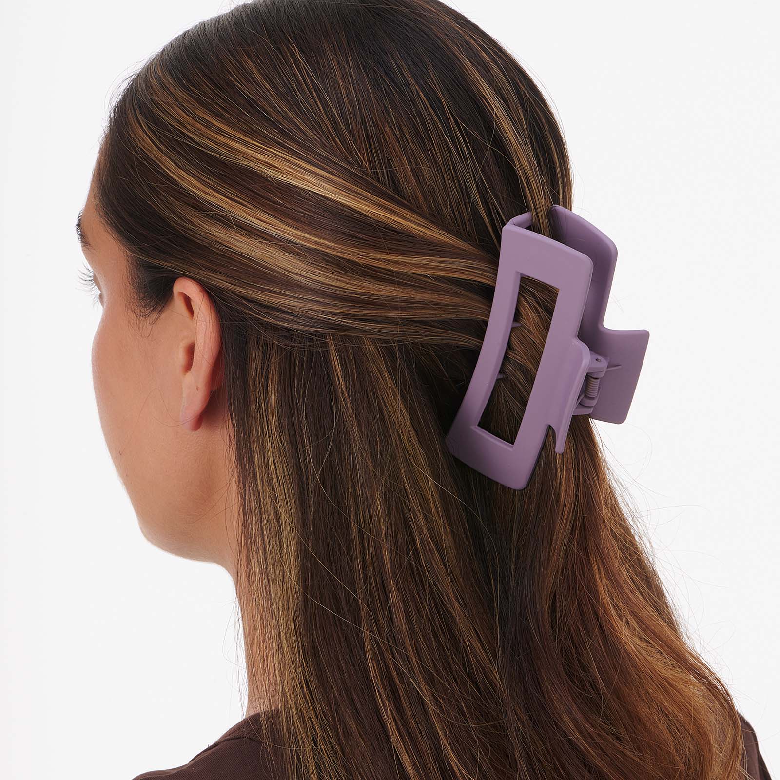 Lila hårklämma 10 cm