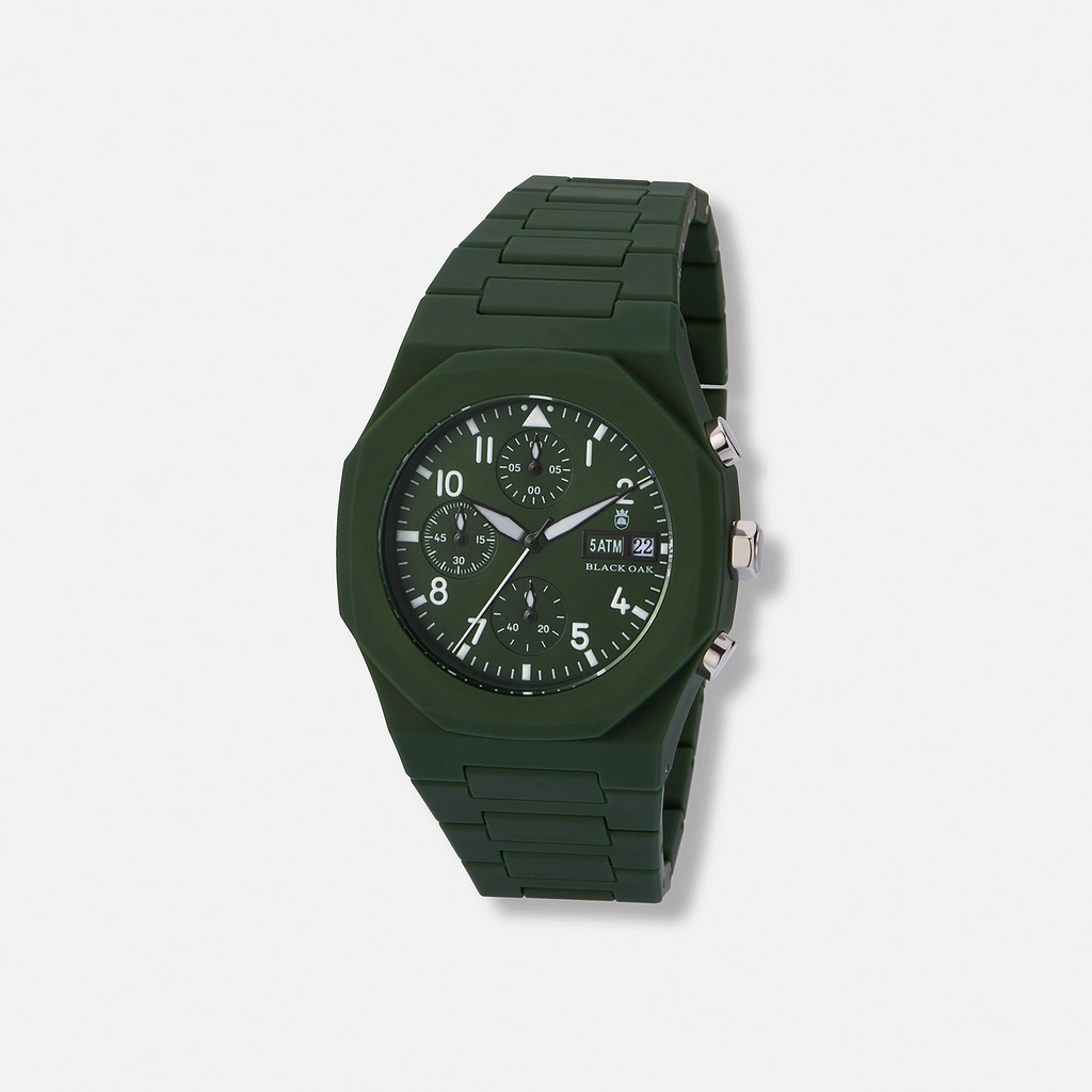 Black Oak Monarch Kronograf grön metall - 41 mm