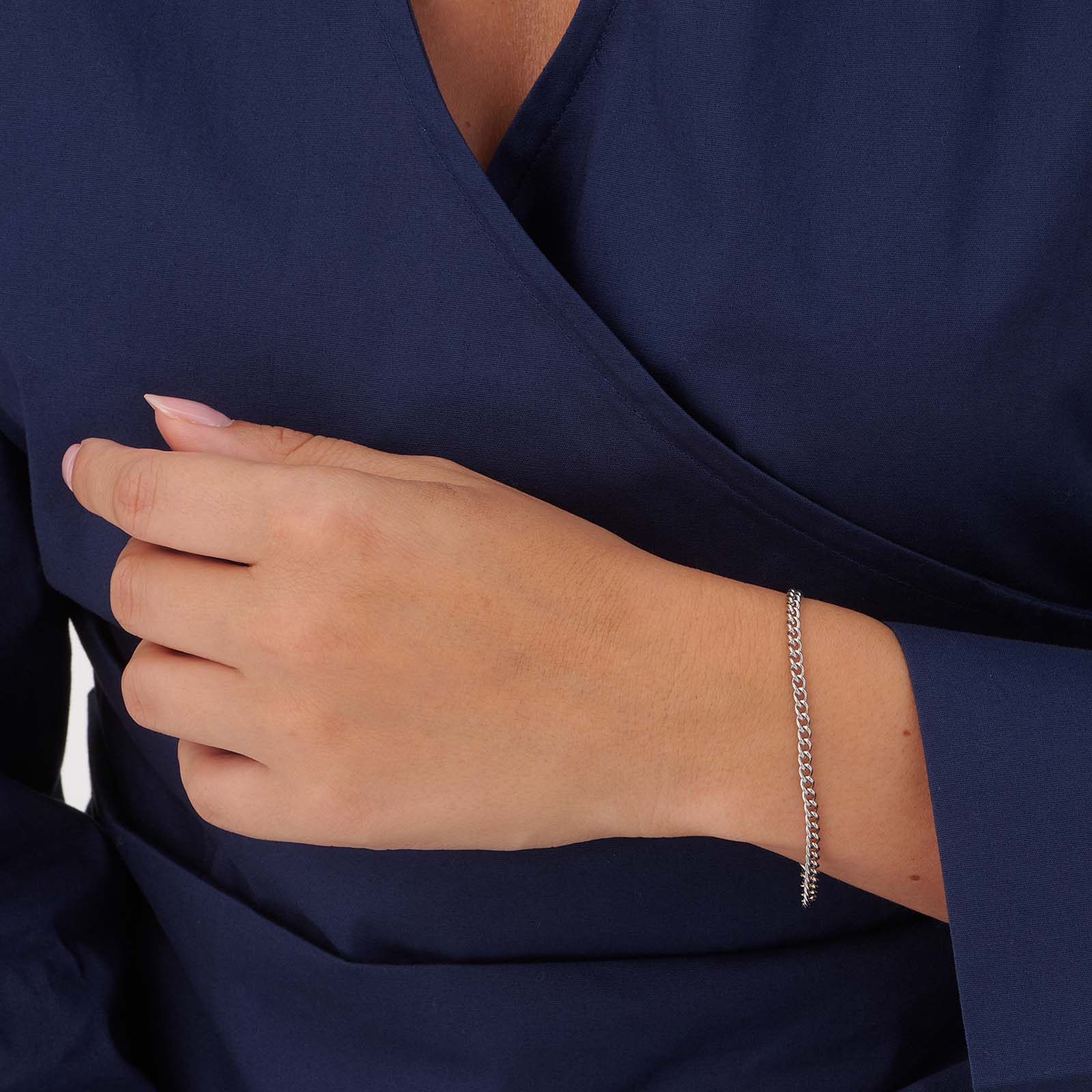 Stålarmband pansarlänk 3mm bred