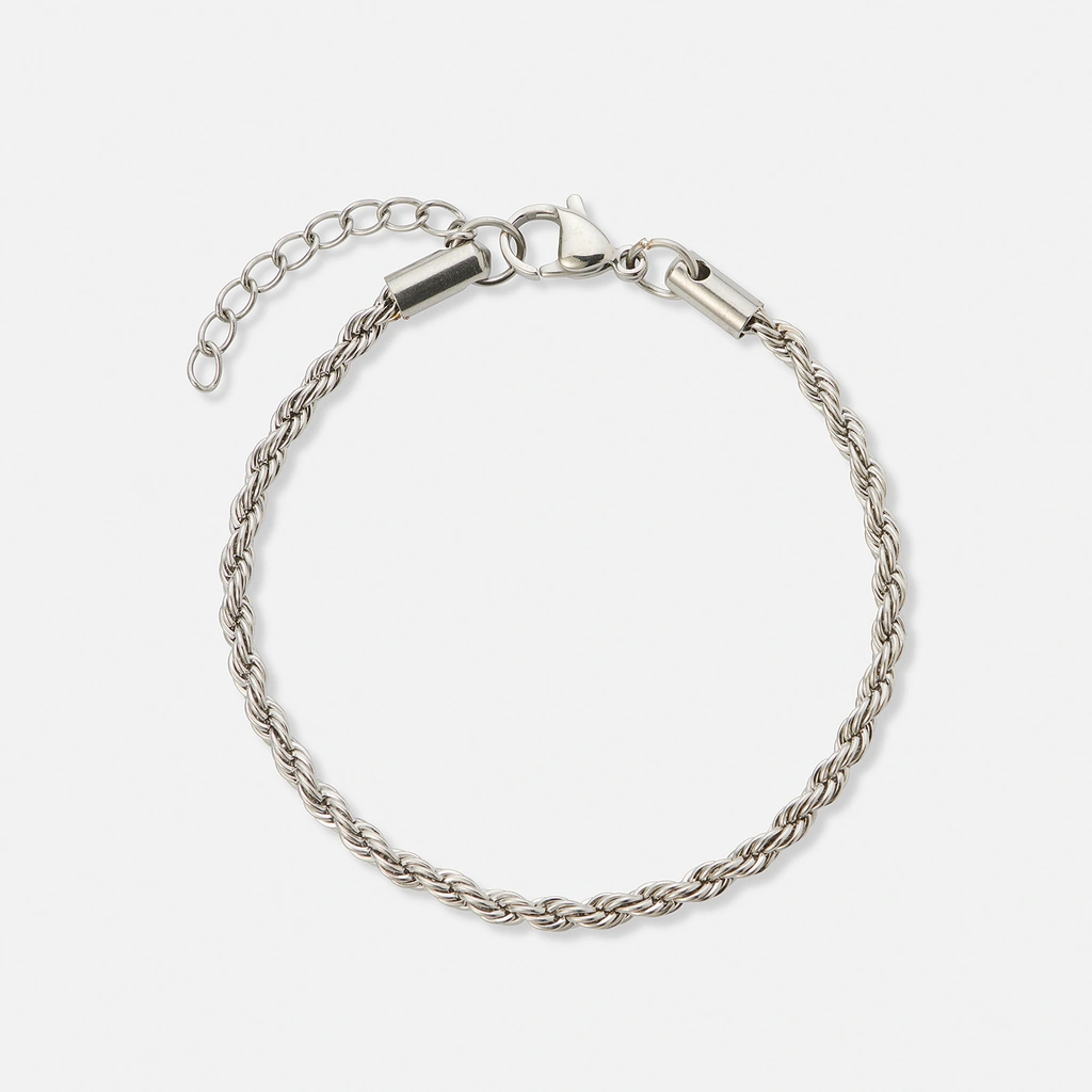 Stålarmband replänk 3 mm - 19+3cm