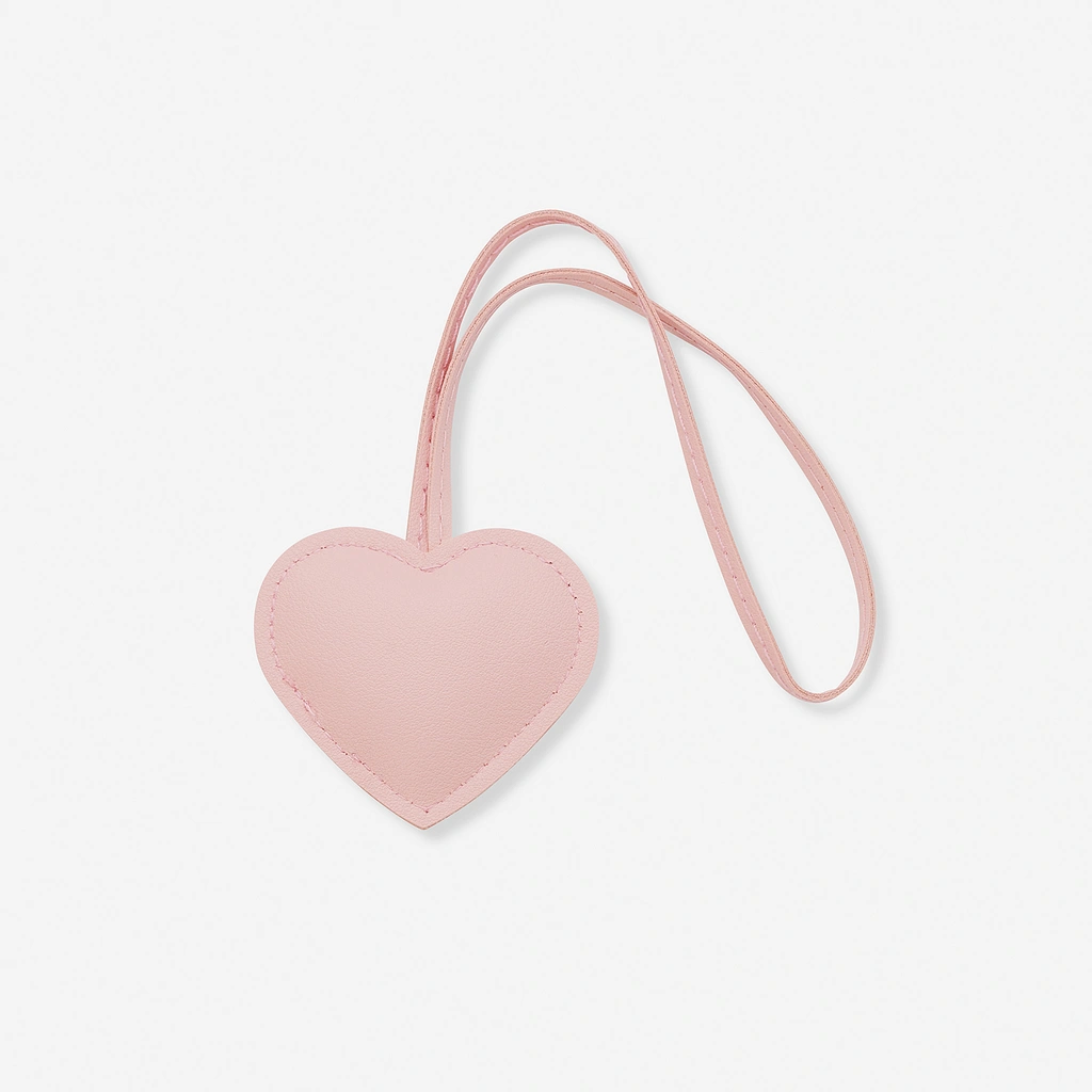 Väskaccessoar - ljusrosa hjärta