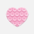 Mobilhållare med sugkoppar, ljusrosa hjärta