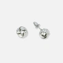 Silverfärgade örhängen knut - 10 mm