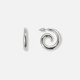 Silverfärgade örhängen hoops spiraler - 26 mm