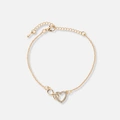 Guldfärgat armband dam - hjärta & infinity