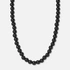 Halsband med svarta plastpärlor - 41+7cm