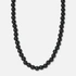 Halsband med svarta plastpärlor - 41+7cm