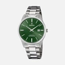 Festina Classic - herrklocka, stål/grön, 39mm