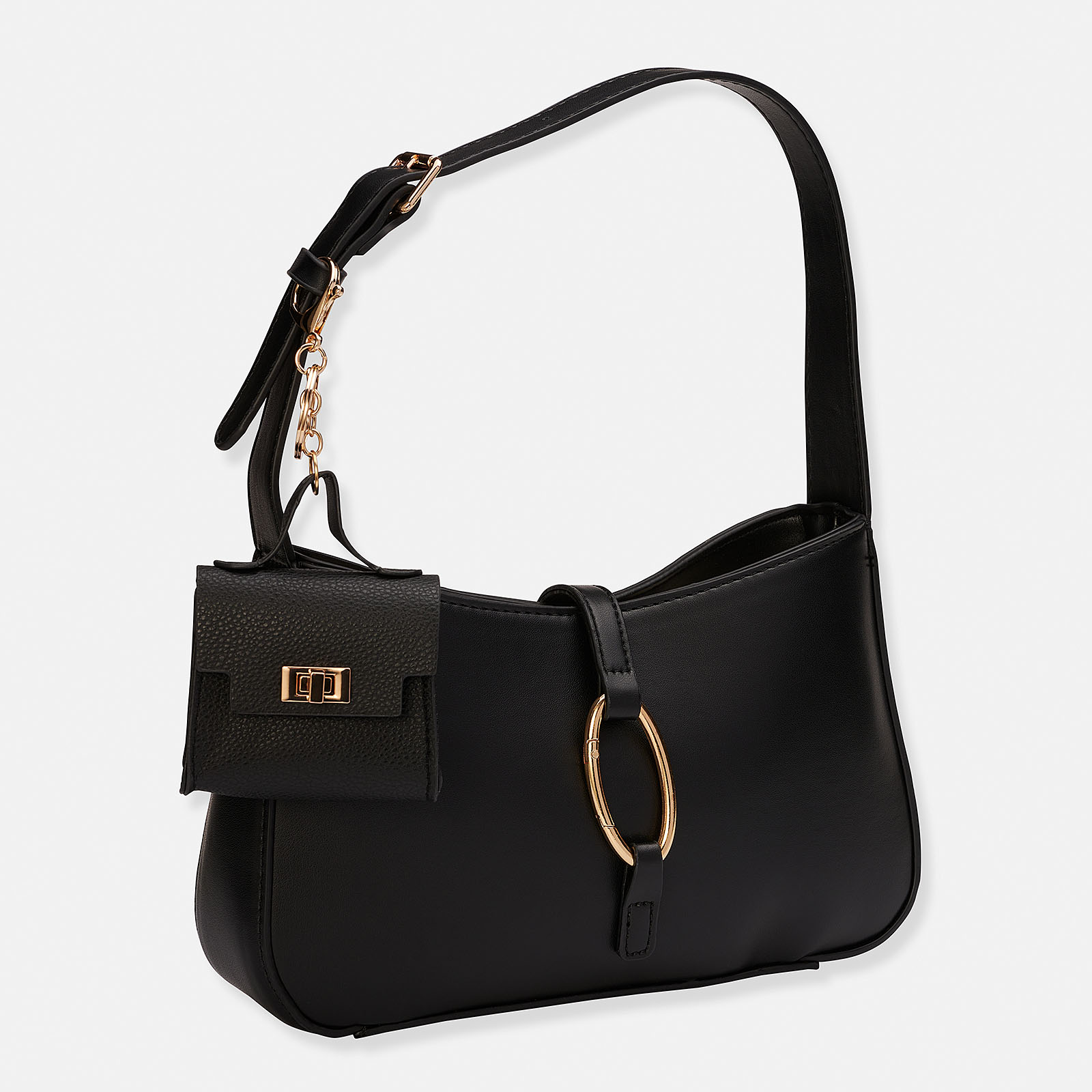 Väskaccessoar - svart  mini-väska