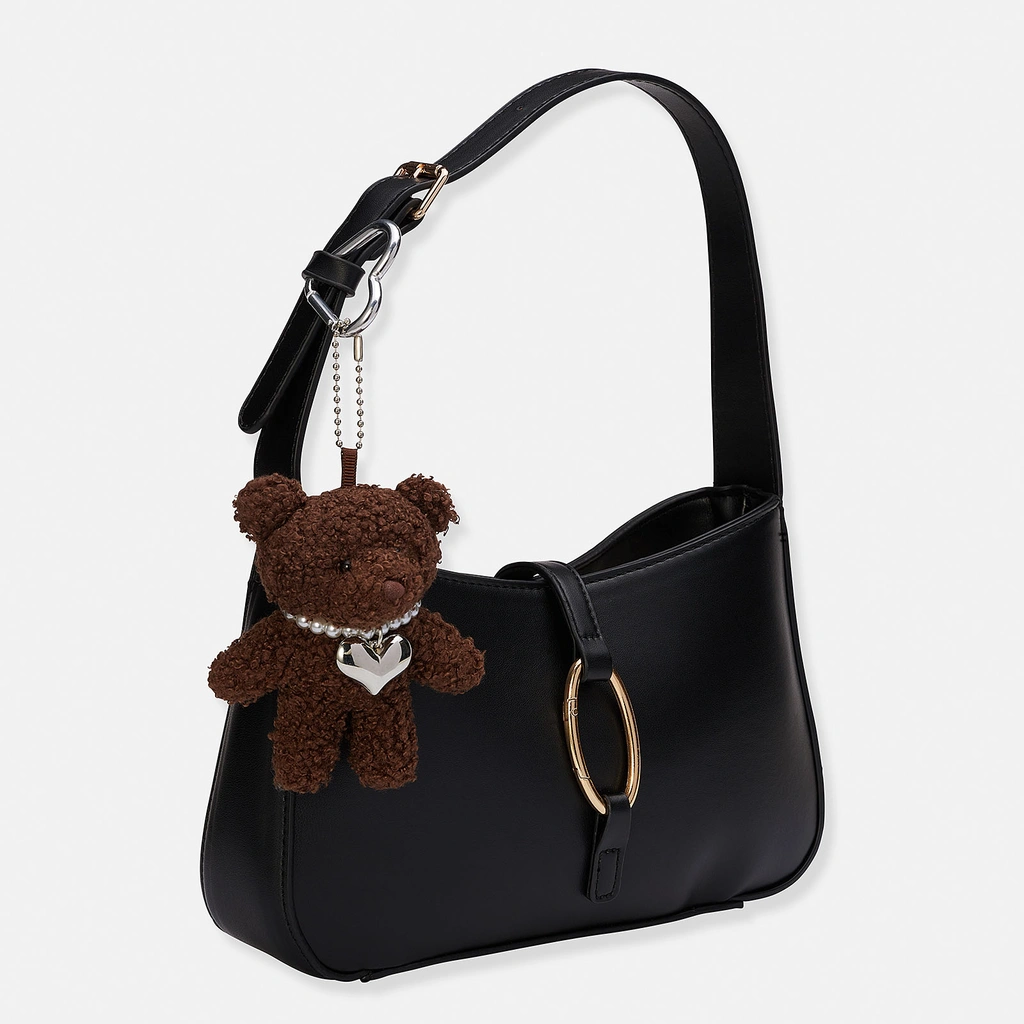 Väskaccessoar - brun teddybjörn