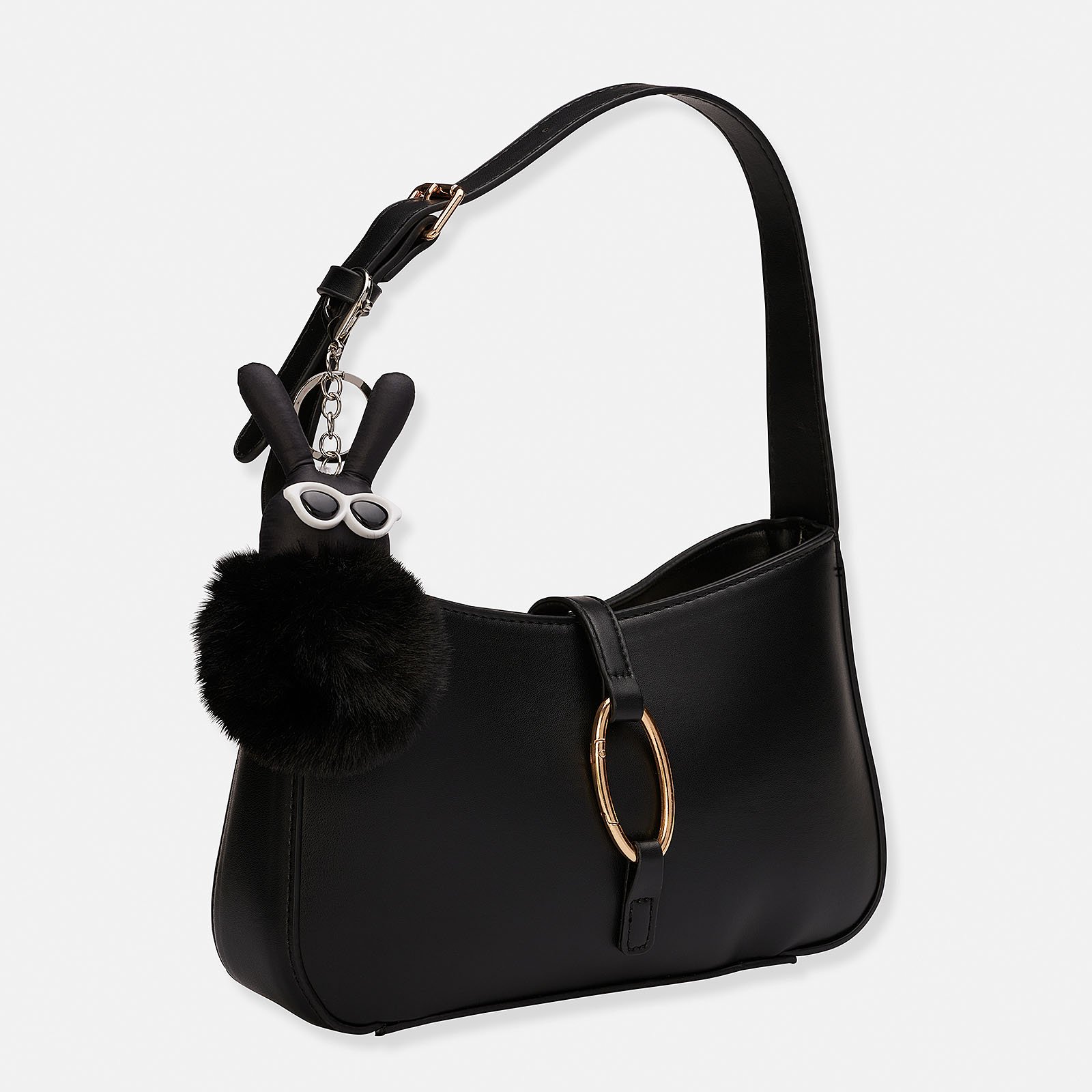 Väskaccessoar - svart kanin Väskaccessoar - svart kanin