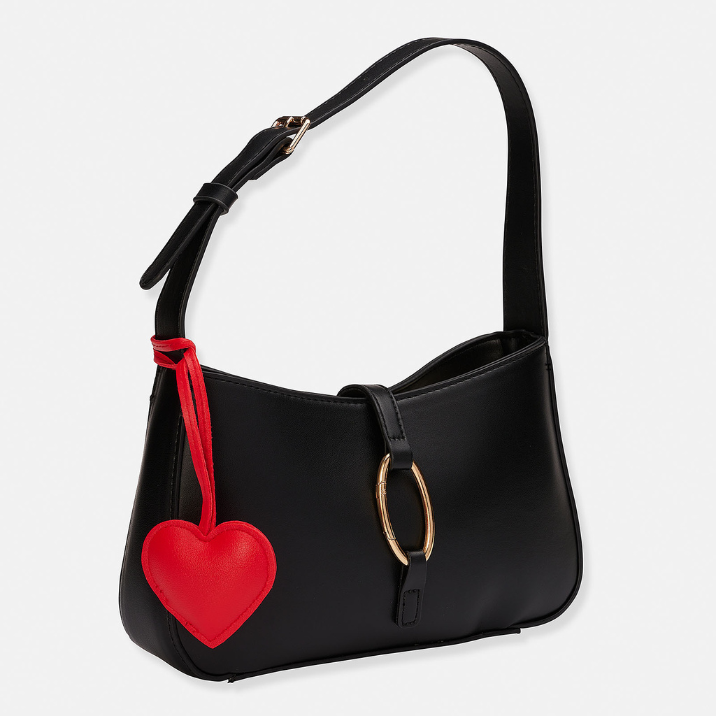 Väskaccessoar - rött hjärta