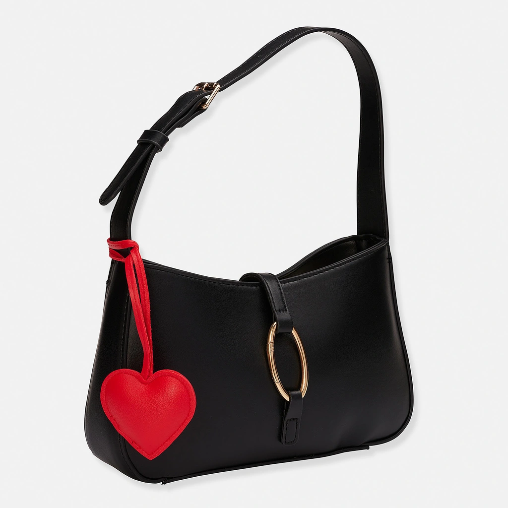 Väskaccessoar -rött hjärta