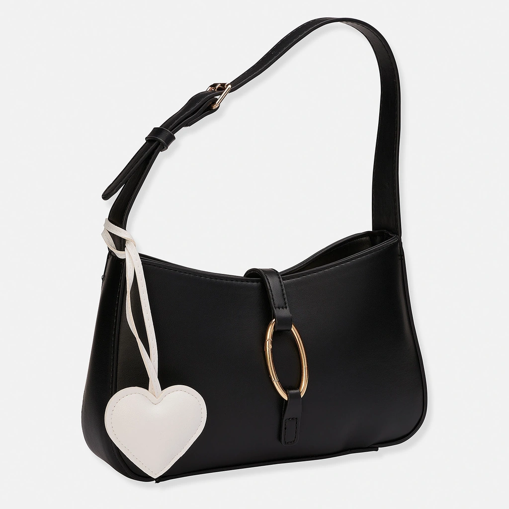 Väskaccessoar - vitt hjärta