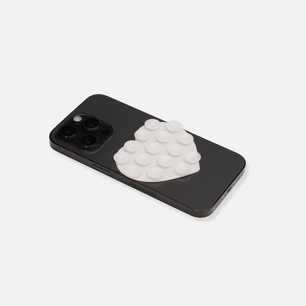 Mobilhållare med sugkoppar, vitt hjärta