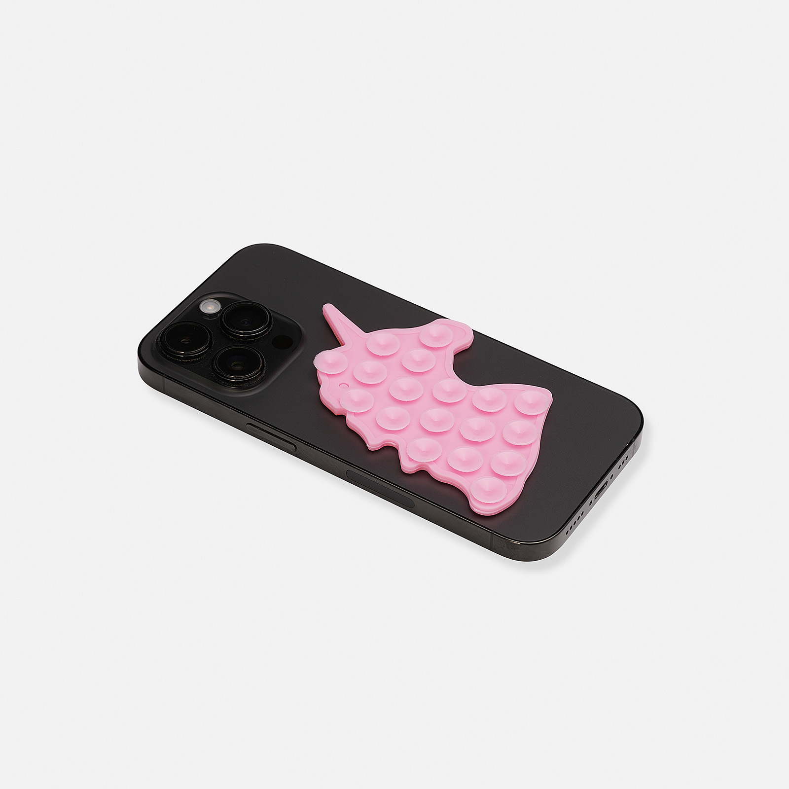 Mobilhållare med sugkoppar, ljusrosa enhörning