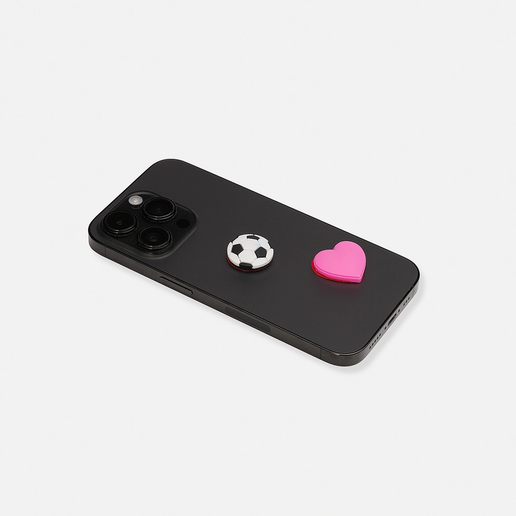 Mobilaccessoar 3D-sticker, rosa hjärta