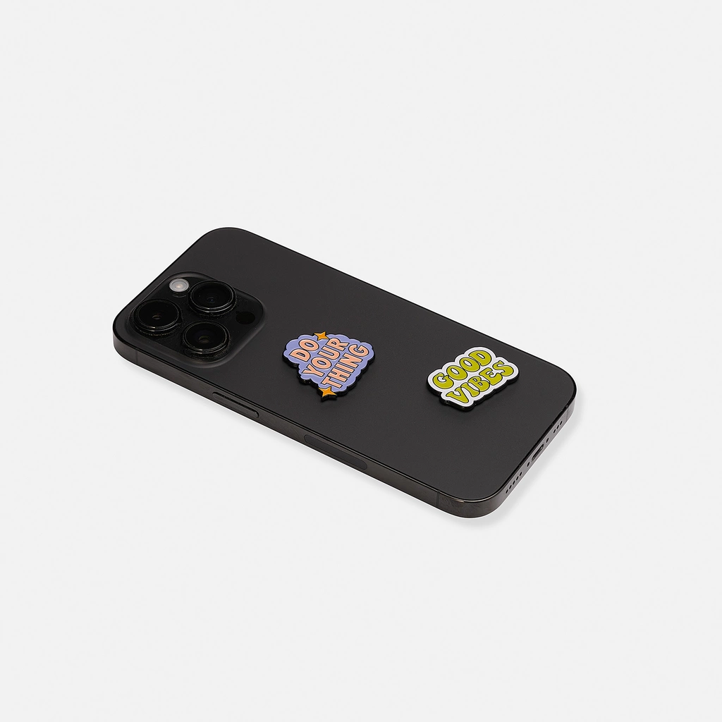 Mobilaccessoar 3D-sticker, "good vibes"