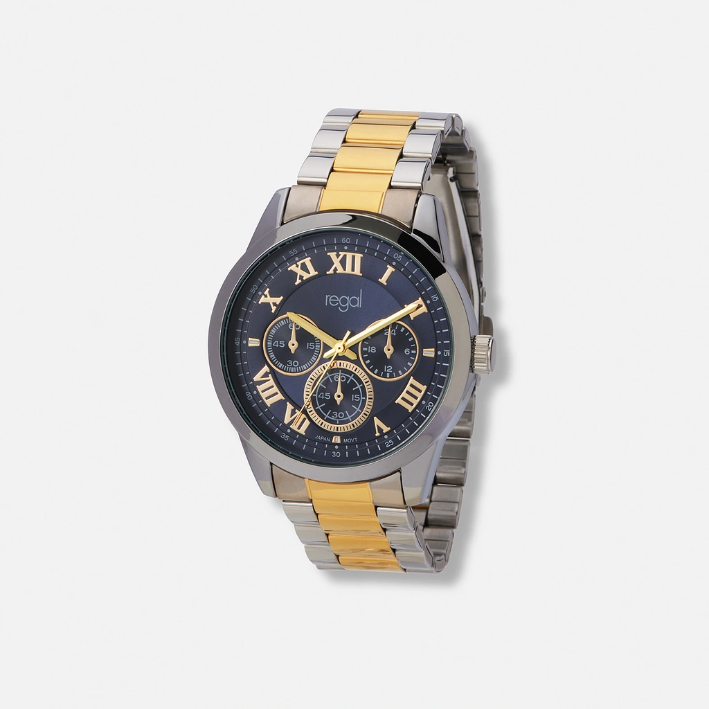 Regal klockset herr - metallband, bicolor, 41mm