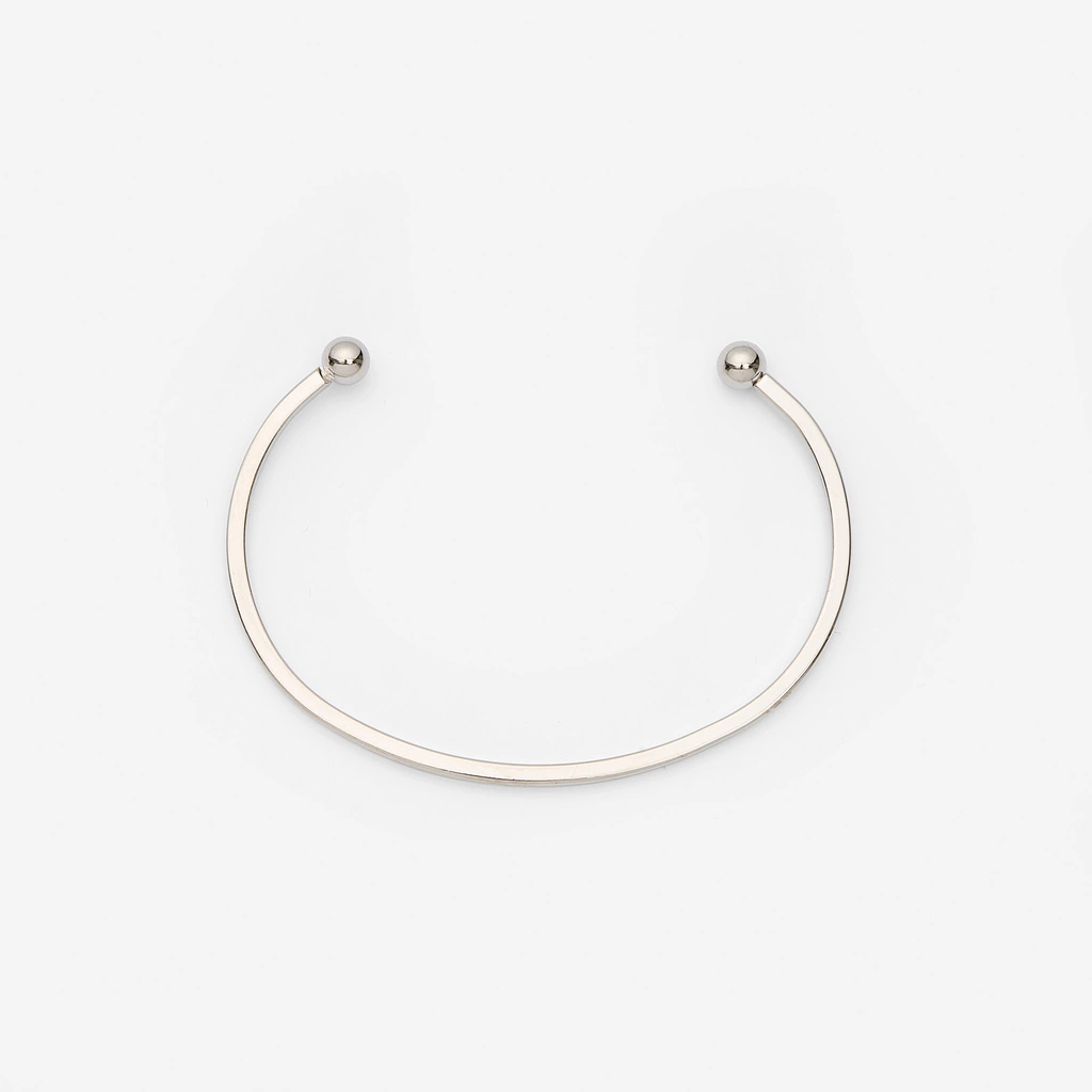 Regal klockset dam, rektangulär, vit/silver - 20x30 mm