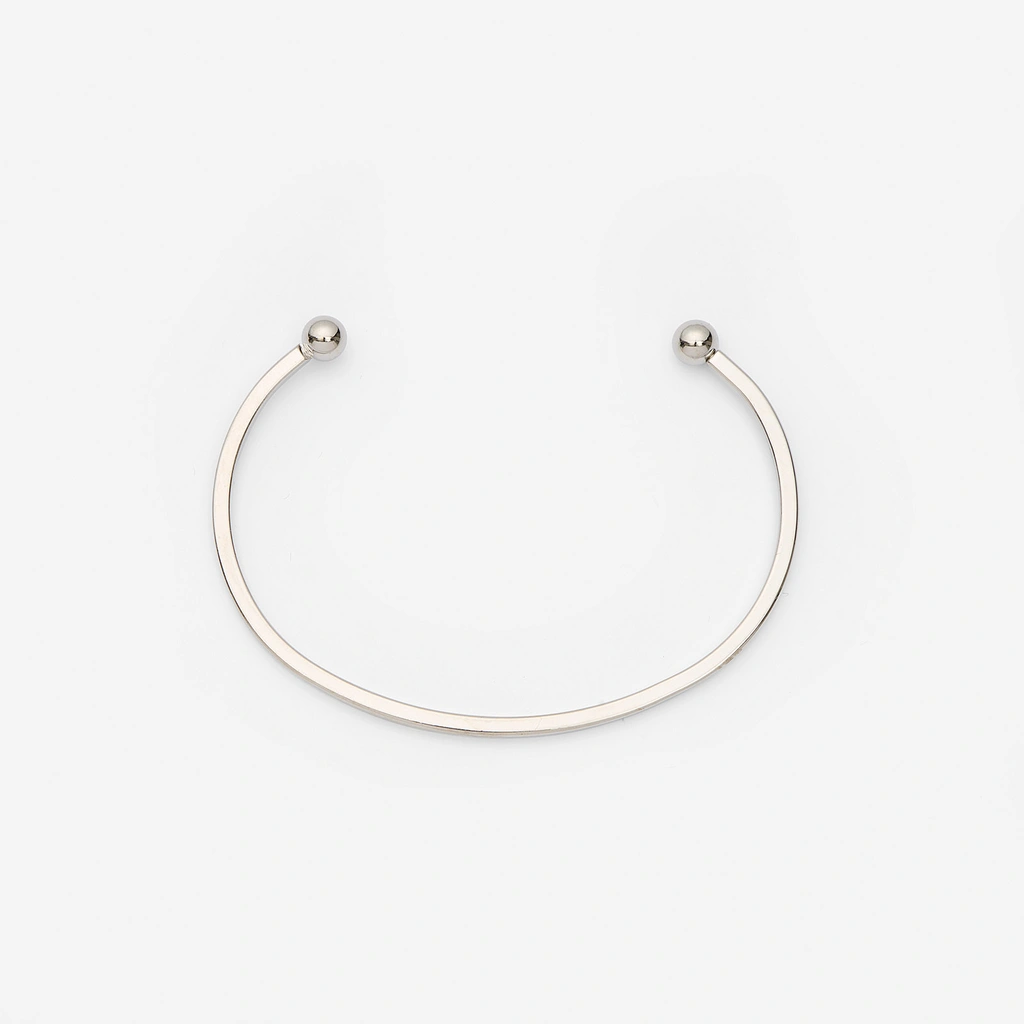 Regal klockset dam, rektangulär, vit/silver - 20x30 mm