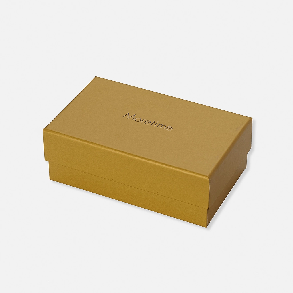 Moretime klockset herr, metall, guld/vit - 38 mm