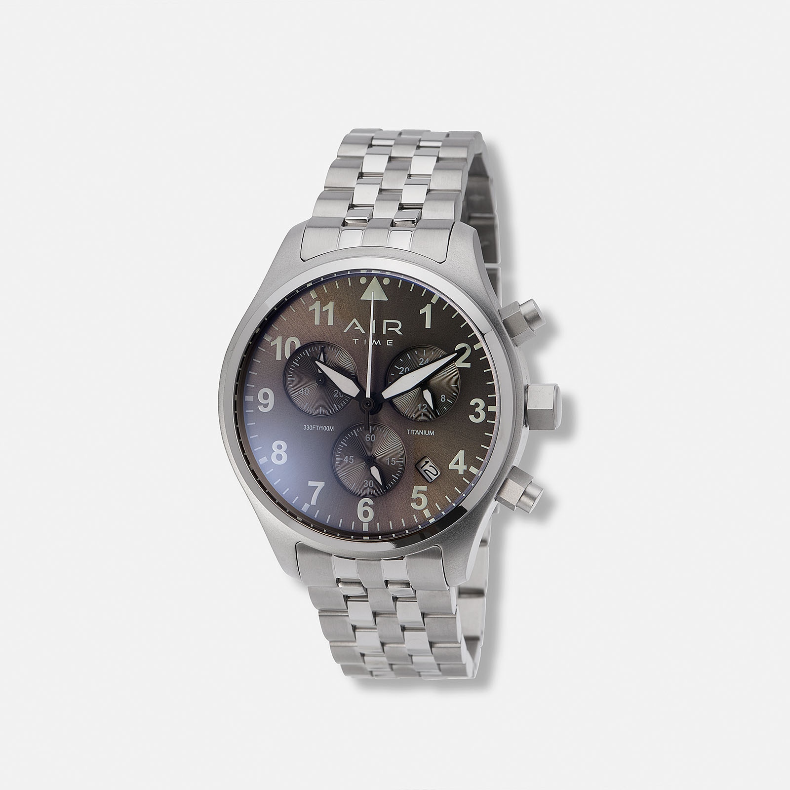 Air Time Chrono, grå tavla, titanlänk - 42 mm