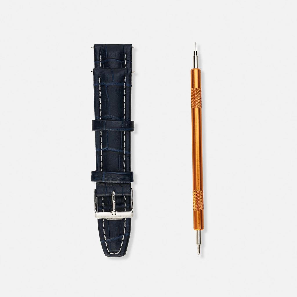 Jacques Lemans Liverpool herrklocka - set blå/stål, 44 mm