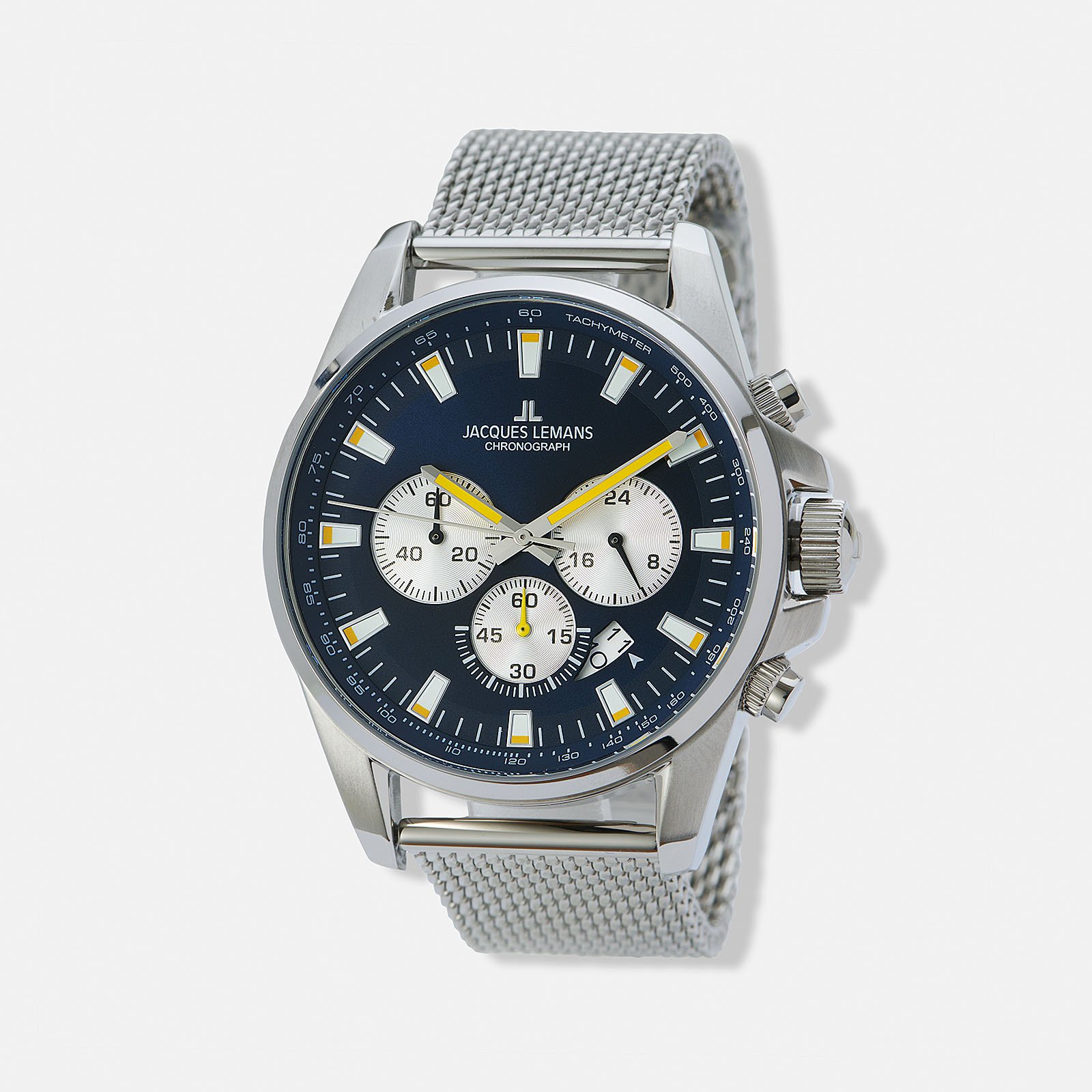 Jacques Lemans Liverpool herrklocka - set blå/stål, 44 mm