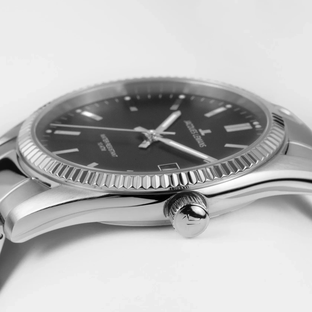 Jacques Lemans Derby - herrklocka, svart/stål, 40 mm