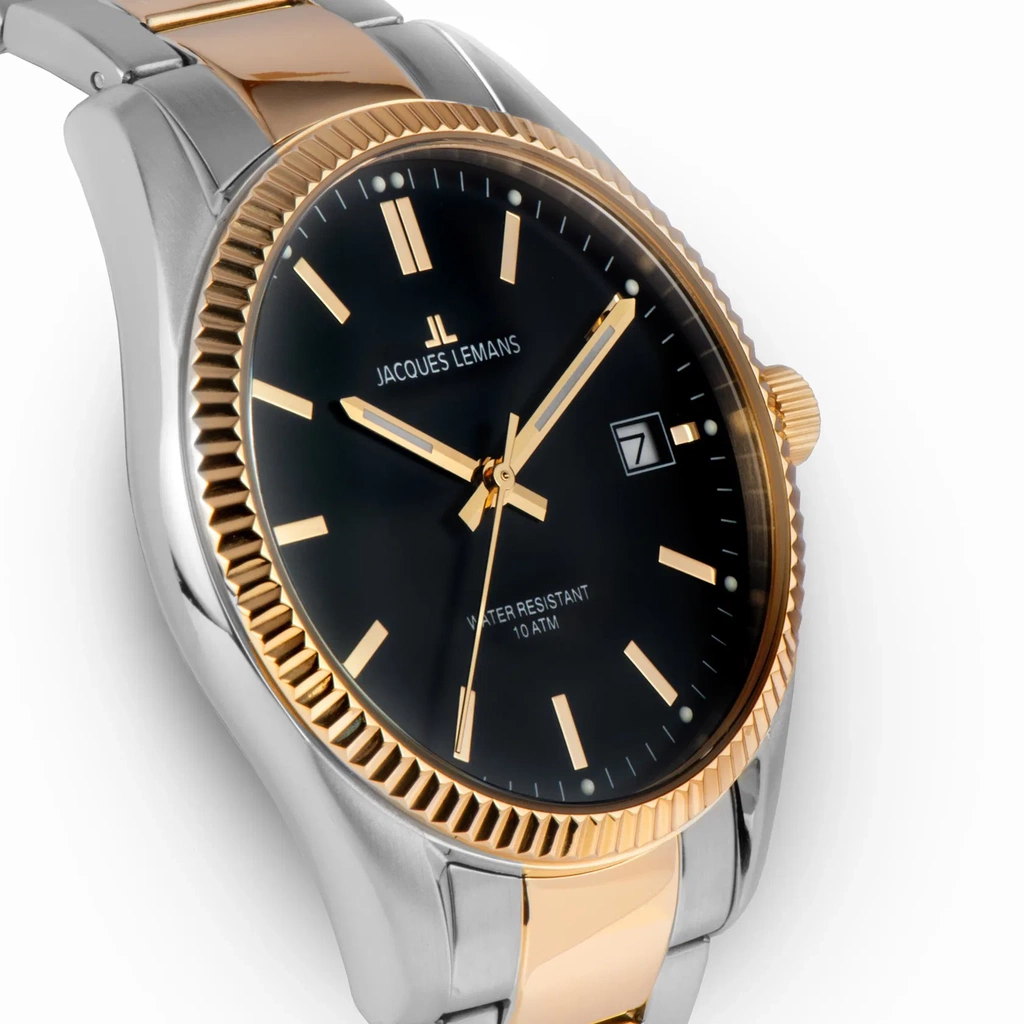 Jacques Lemans Derby - herrklocka, svart/bicolor, 40 mm