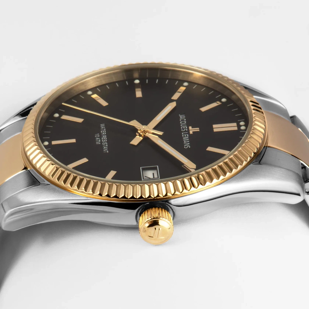 Jacques Lemans Derby - herrklocka, svart/bicolor, 40 mm