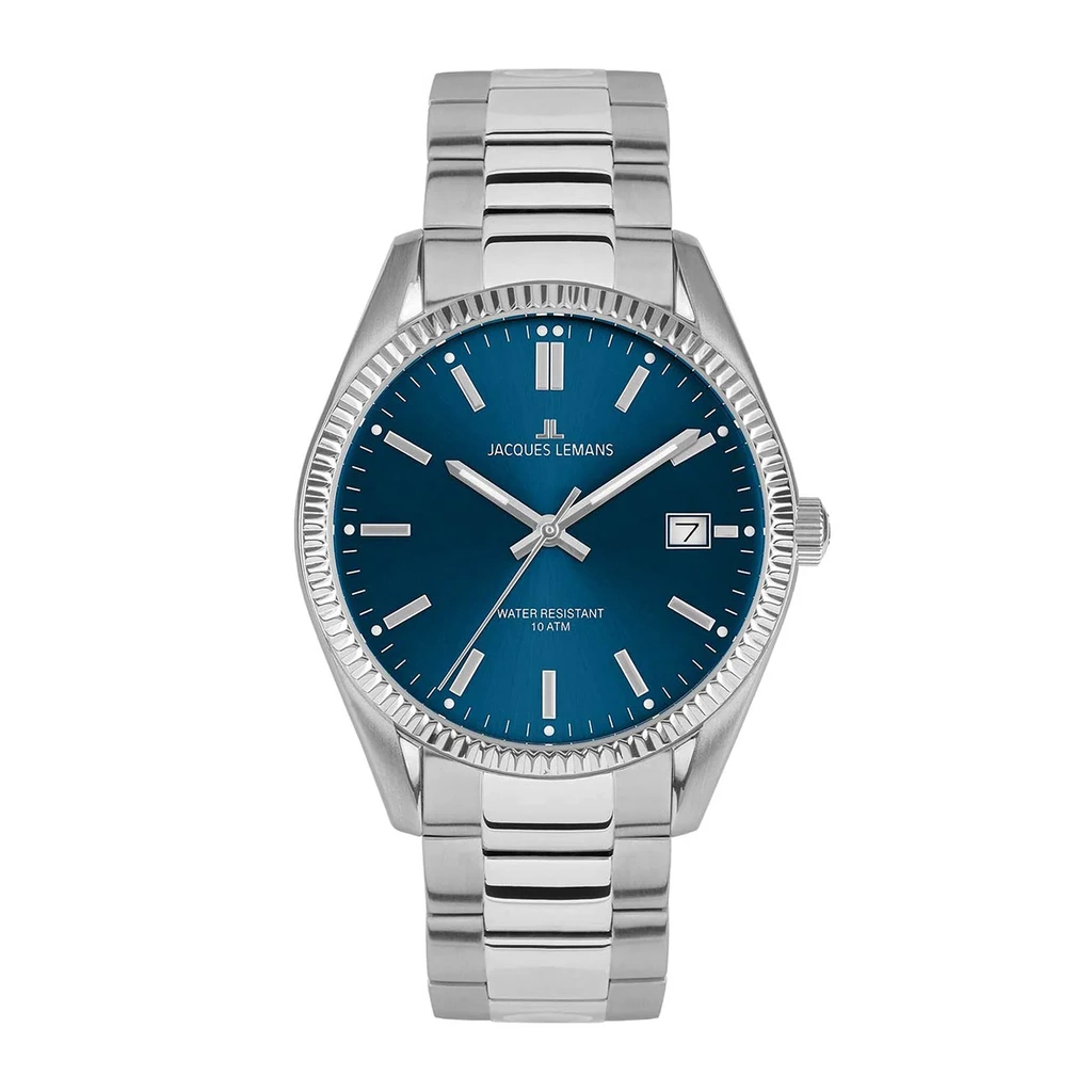 Jacques Lemans Derby - herrklocka, blå/stål, 40 mm