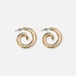 Guldfärgade örhängen hoops spiraler - 26 mm