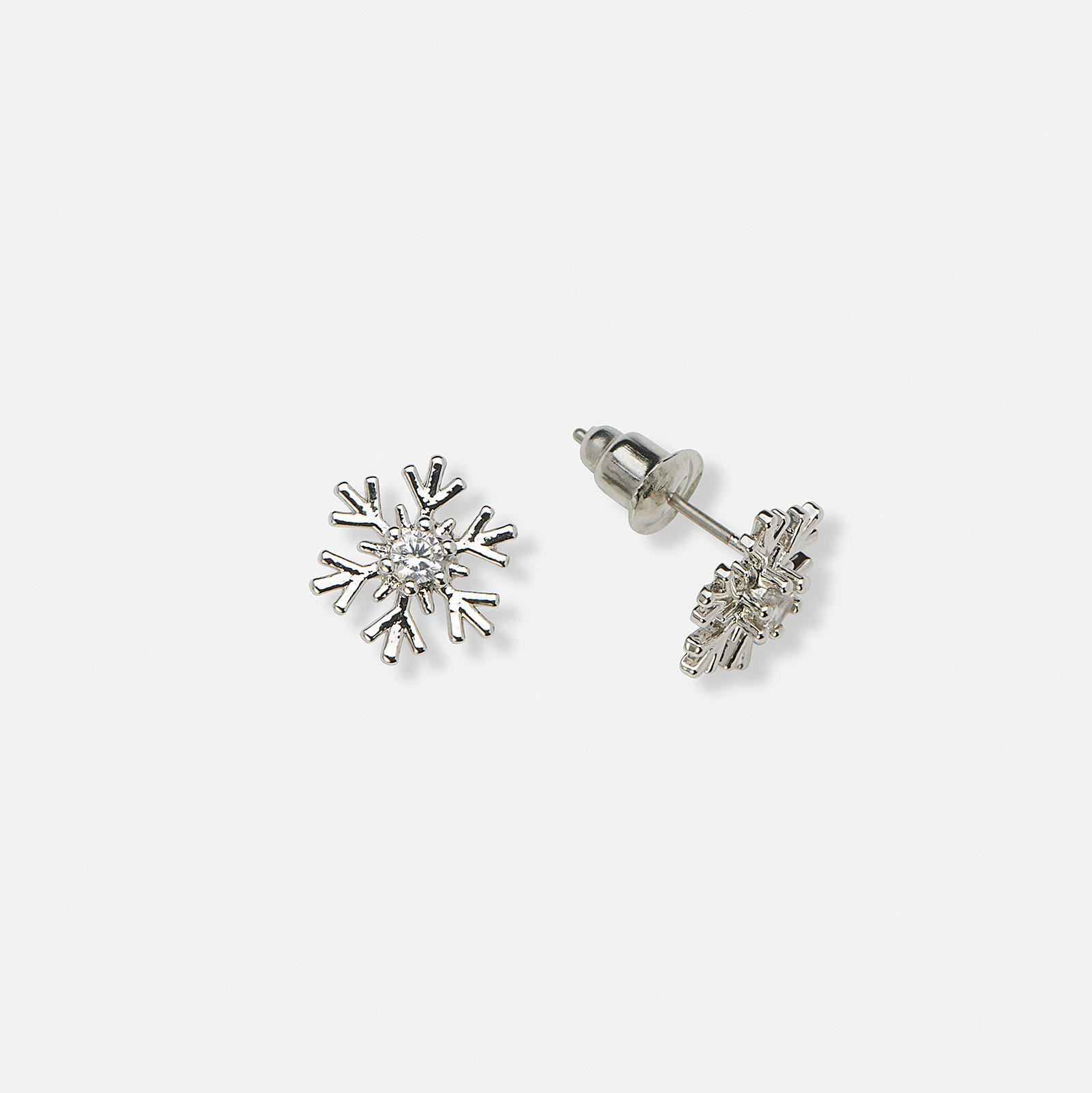 Silverfärgade julörhängen - snöflingor