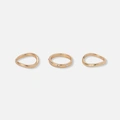 3-pack olika guldfärgade ringar - 17