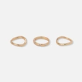 3-pack olika guldfärgade ringar - 17