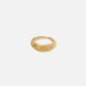 Guldfärgad chunky ring med prickar - 18
