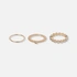 3-pack guldfärgade tunna ringar - 19
