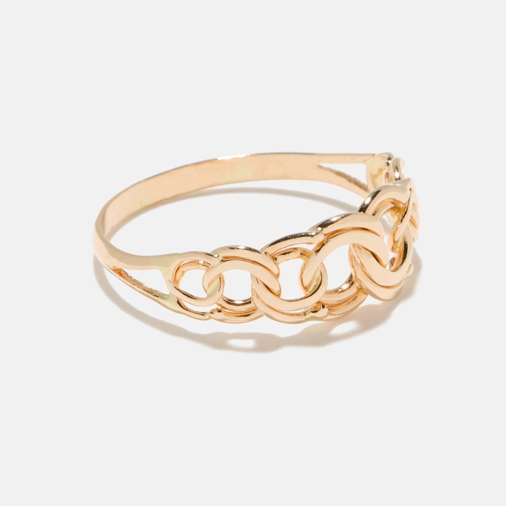 Ring 9K guld, docerad Bismarck, 17