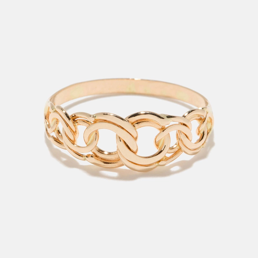 Ring 9K guld, docerad Bismarck, 19