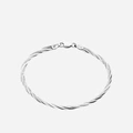 Silverarmband dam  - tvinnade länkar, 19 cm