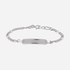 Armband dam äkta silver - Figarolänk & bricka 18 cm