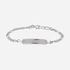 Armband dam äkta silver - Figarolänk & bricka 18 cm