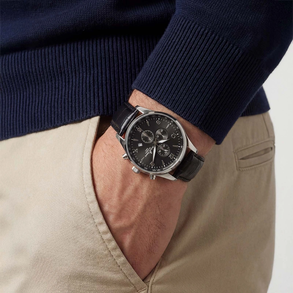 Jacques Lemans London herr, svart 44 mm - 1-1844ZA